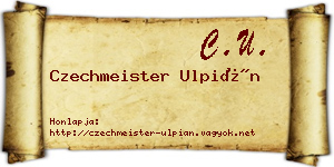 Czechmeister Ulpián névjegykártya